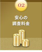 ポイント2：安心の調査料金